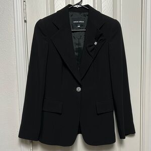 Giorgio Armani Black Blazer Tailored Suit Jacket
